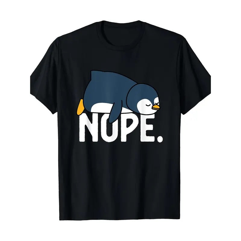 Funny Nope Not Today Lazy Penguin Animal Lover T-Shirt Made in USA Hoodie, Sweatshirt | GrindPrints.com