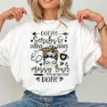 Funny Nurse Shirts, Nurse T-shirts, Nurse Life Shirt, Coffee Scrubs And Rubber Gloves Shirt, Leopard Messy Bun Shirt,...