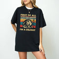 Funny Opossum Shirts Angry Opossum TShirt, First Of All I'm A Delight, Opossum Lover, First Of All I'm A Delight, Funny...