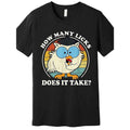 Funny Owl How Many Licks Does It Take Retro Vintage Premium T-Shirt 564104 funny Men'S Short Sleeve Graphic T-shirt...