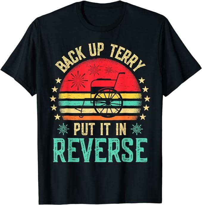 Funny Patriotic Shirts, Retro Back Up Terry Put It In Reverse Fireworks 4th Of July T-Shirt Menswear Top Casual Cotton...