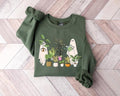 Funny Plant Ghost Sweatshirt, Halloween Plant Lady Shirt, Plant Lover Gift, Ghost Crewneck Sweatshirt, Spooky Gardener...