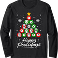 Funny Pool Christmas Tree Billiards Shirt Ugly Xmas Sweater Long Sleeve T-Shirt Hoodie, Sweatshirt | GrindPrints.com