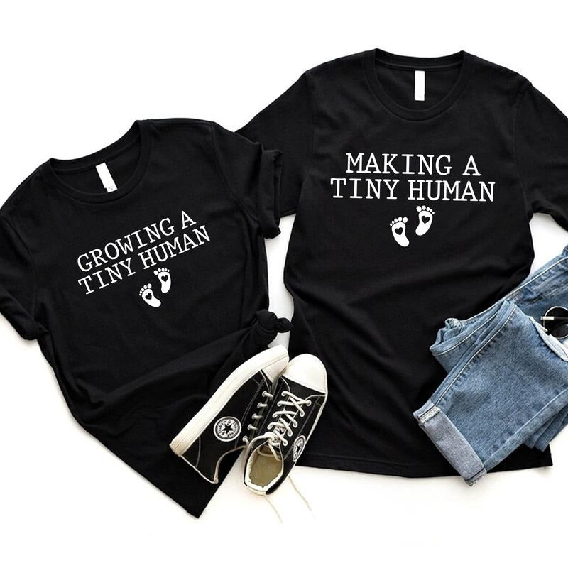 Funny Pregnancy Announcement T-Shirts, Matching Mom and Dad Tees, Pregnancy Matching Shirt, Pregnancy Reveal, Pregnant...