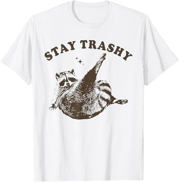 Funny Raccoon Shirt Funny Raccoon Stay Trashy Vintage 90s Trash Panda Raccoon Funny Available Size S 5XL Vintage Raccoon T-Shirts, Hoodie, Sweatshirt