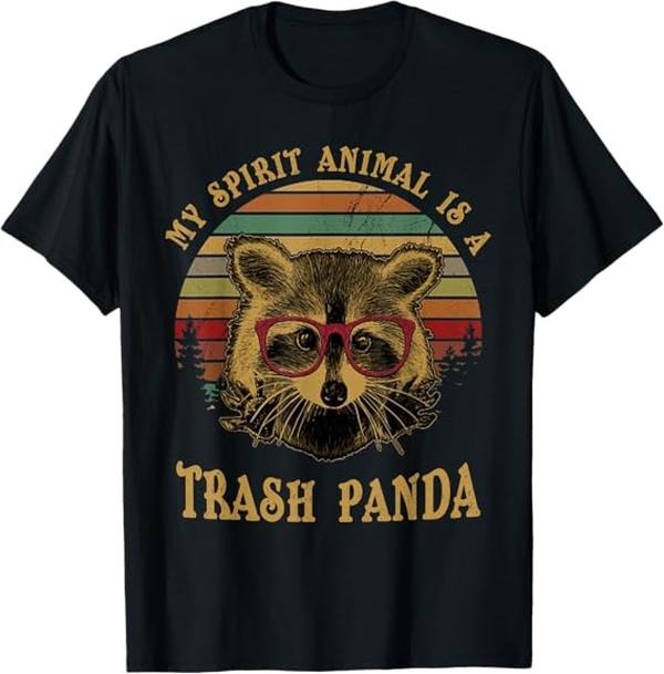 Funny Raccoon Shirt, My Spirit Animal is a Trash Panda Funny T-Shirt For Men