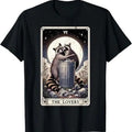 Funny Raccoon Shirt, Raccoon Tarot Card The Lovers Funny Raccoon T-Shirt For Men