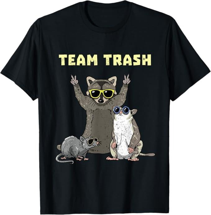Funny Raccoon Shirt Team Trash Opossum Raccoon Rat Funny Animals Garbage Gang Funny Available Size S 5XL Vintage Raccoon T-Shirts, Hoodie, Sweatshirt