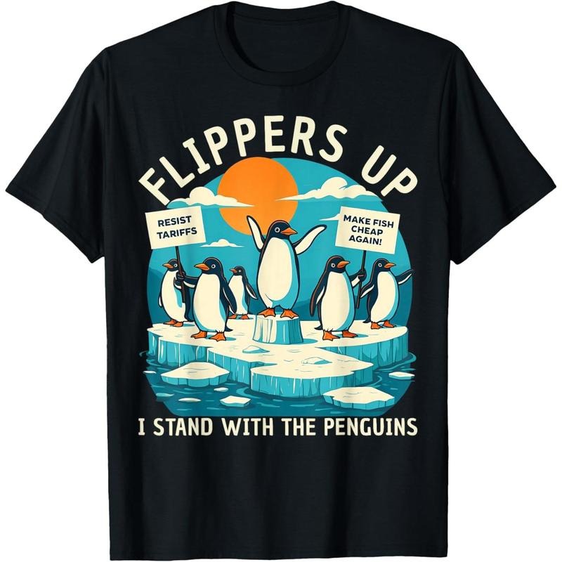 Funny Resist Penguins Protest Against Tariffs T-Shirt Hoodie, Sweatshirt | GrindPrints.com