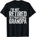 Funny Retirement Shirts, I'm Not Retired I'm A Professional Grandpa T-Shirt Menswear Top Casual Cotton Hoodie, Sweatshirt