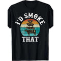 Funny Retro BBQ Party Smoker Chef Dad Graphic T-Shirt- Men's Casual Crew Neck Tee for BBQ Lovers, Funny Gift Idea for...