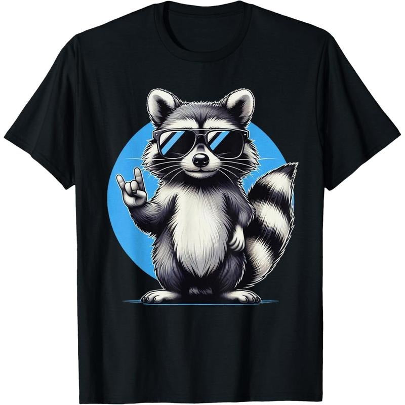Funny Retro Raccoon Rock Music Men, Kids, Women Cool Raccoon T-Shirt made in us Hoodie, Sweatshirt | GrindPrints.com
