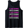 Funny Running TankTop Runner I Love I Hate Running Tanks Tank Top Made in USA T-Shirts, Hoodie, Sweatshirt | GrindPrints.com
