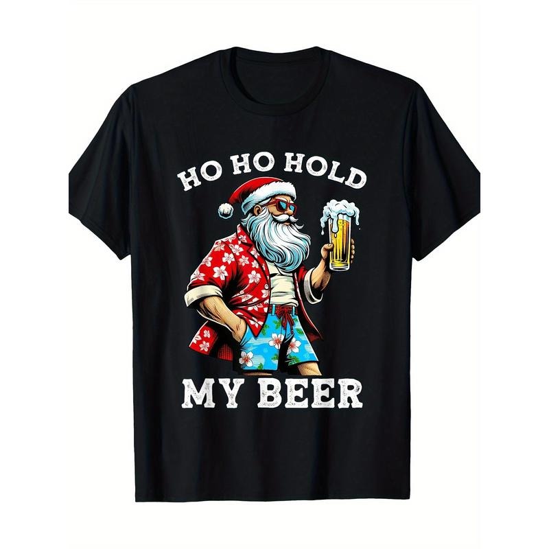 Funny Santa with sunglasses and beer in his July Christmas T-shirt made in usa Hoodie, Sweatshirt | GrindPrints.com