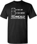 Funny Sarcastic Engineering Gift Shirt, Technically The Glass is Completely Science Funny T-Shirt