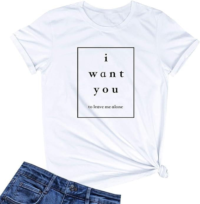 Funny Sarcastic Shirts For Women, Funny Graphic T Shirt Cute Short Sleeve Tees Tops Womenswear Casual Cotton Hoodie,...