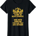 Funny Sarcastic Shirts For Women, Funny Sarcastic Adult Humor Outdoors Bear Hiking T-shirt Womenswear Casual Cotton...