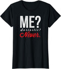 Funny Sarcastic Shirts For Women, Me? Sarcastic? Never T-Shirt Funny Smart Intelligent Cute Top Womenswear Casual Cotton...