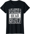 Funny Sarcastic Shirts For Women, My Opinion Offended You Funny Sarcastic Humor T-Shirt Womenswear Casual Cotton Hoodie,...