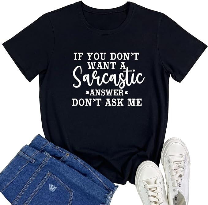 Funny Sarcastic Shirts For Women, Women Cute Tees Graphic T Shirts Casual Cotton Hoodie, Sweatshirt | GrindPrints.com