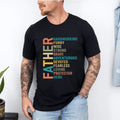 Funny Shirt for Men, Father Hardworking Funny Wise Strong Brave, Fathers Day Gift