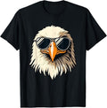 Funny Shirts for Men, Bald Eagle in Sunglasses Men Women Funny Eagle T-Shirt - Menswear Hoodie, Sweatshirt | GrindPrints.com