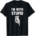 Funny Shirts, I'm With Stupid Down Arrow T-Shirt Menswear Top Casual Cotton Hoodie, Sweatshirt | GrindPrints.com
