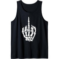 Funny Skeleton Middle Finger Tank Top MADE IN USA T-Shirts, Hoodie, Sweatshirt | GrindPrints.com