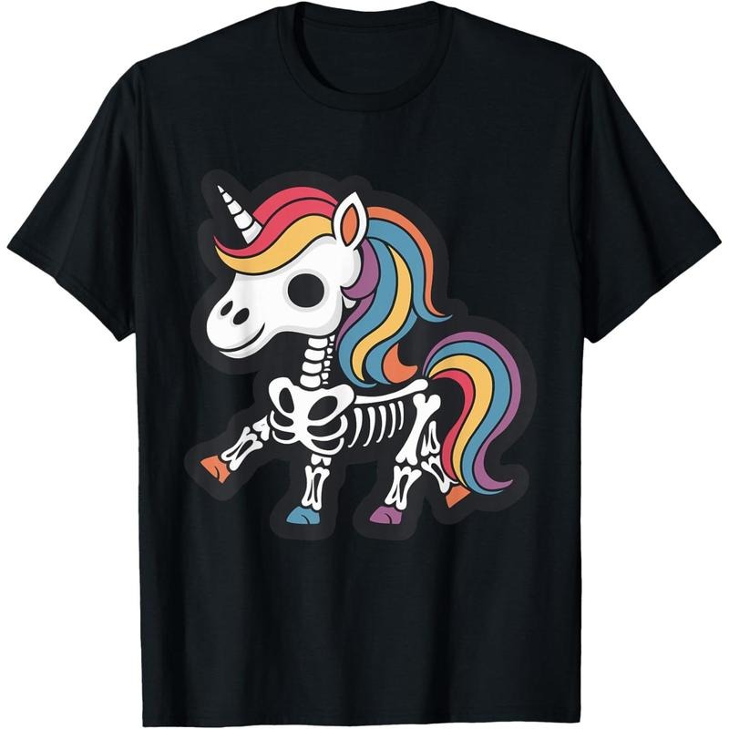 Funny Skeleton Unicorn Lovers Spooky Halloween Costume Girls T-Shirt made in usa Hoodie, Sweatshirt | GrindPrints.com