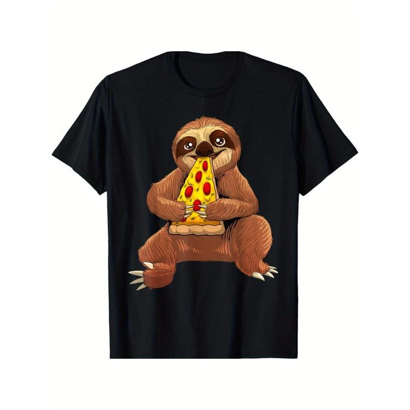 Funny Sloth Pizza Design For Pepperoni Pizza Lover T-Shirt made in usa Hoodie, Sweatshirt | GrindPrints.com