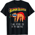 Funny Sloth Superhero Super Sloth Hero Gift T-Shirt Made in USA Hoodie, Sweatshirt | GrindPrints.com