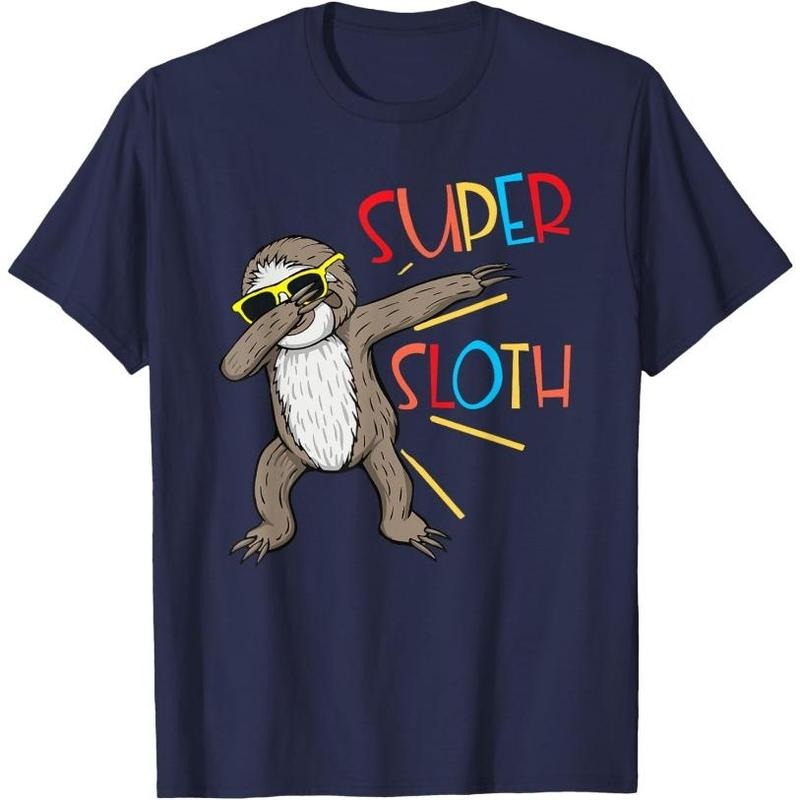 Funny Super Sloth Superhero Dabbing Dance Move Dab For Kids T-Shirt Made in USA Hoodie, Sweatshirt | GrindPrints.com