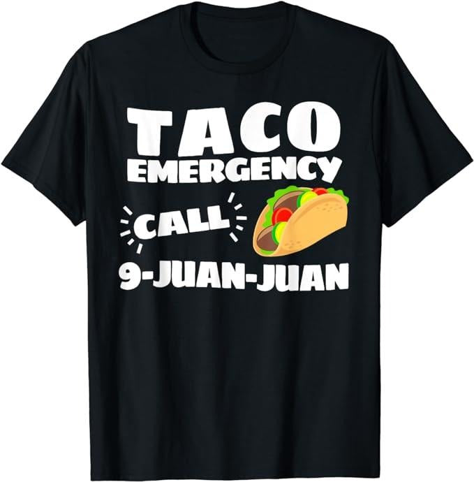 Funny Taco Shirts, Gifts For Mexican Food Lovers, Funny Taco Emergency Cinco de Mayo T-Shirt Menswear Top Casual Classic...