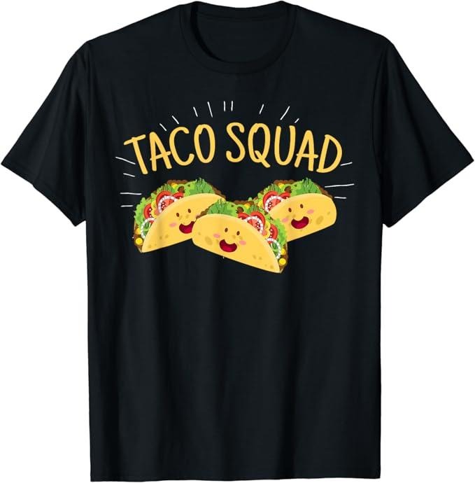 Funny Taco Shirts, Gifts For Mexican Food Lovers, Funny Taco Squad T-Shirt Cute Menswear Top Casual Classic Hoodie,...
