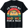 Funny Taco Shirts, Gifts For Mexican Food Lovers, Funny Trade Brother Taco Shirt Mexican Tuesday Twosday T-Shirt Menswear...