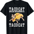 Funny Taco Shirts, Gifts For Mexican Food Lovers, Tacocat Spelled Backward Is Taco Cat T-Shirt Menswear Top Casual...
