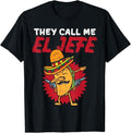 Funny Taco Shirts, Gifts For Mexican Food Lovers, They Call Me El Jefe Taco Funny Boss Cinco De Mayo Men Boys T-Shirt...