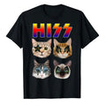 Funny Tee Hiss Funny Cats Kittens Rock Rockin Short Sleeve T-shirt Gift Tee Pun Hoodie, Sweatshirt | GrindPrints.com