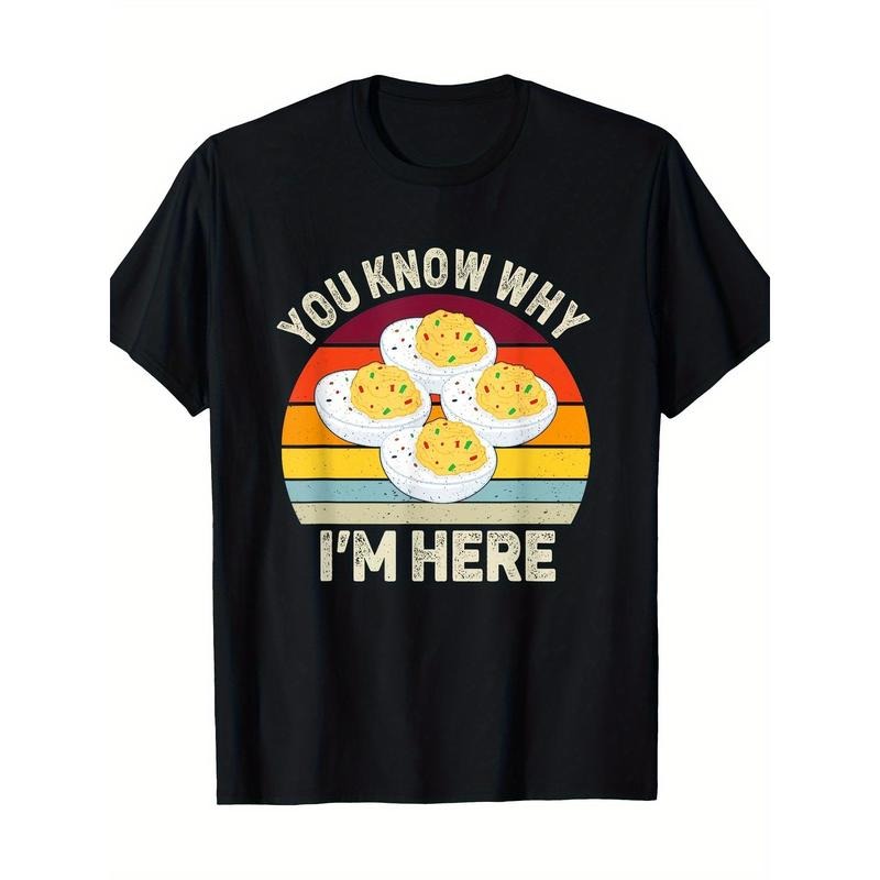 Funny Thanksgiving Deviled Eggs You Know Why I'm Here 100% Cotton T-Shirt made in usa Hoodie, Sweatshirt | GrindPrints.com