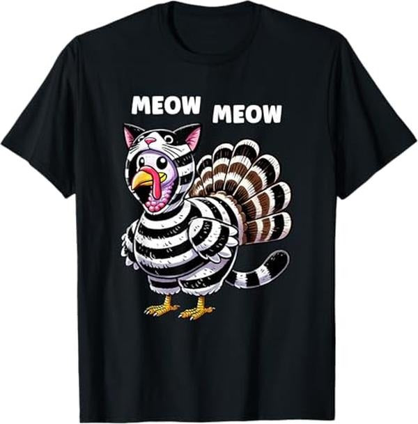 Funny Thanksgiving Shirts Funny Thanksgiving Cat Turkey Cat Turkey Menswear Top T-Shirts, Hoodie, Sweatshirt