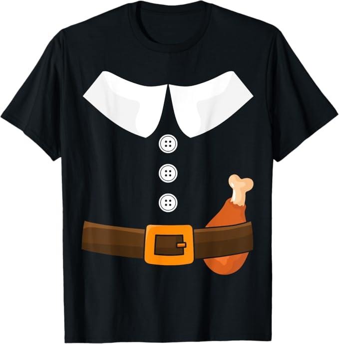 Funny Thanksgiving Shirts Funny Thanksgiving Pilgrim Costume Turkey Leg Menswear Topstyle{N002}2 T-Shirts, Hoodie, Sweatshirt