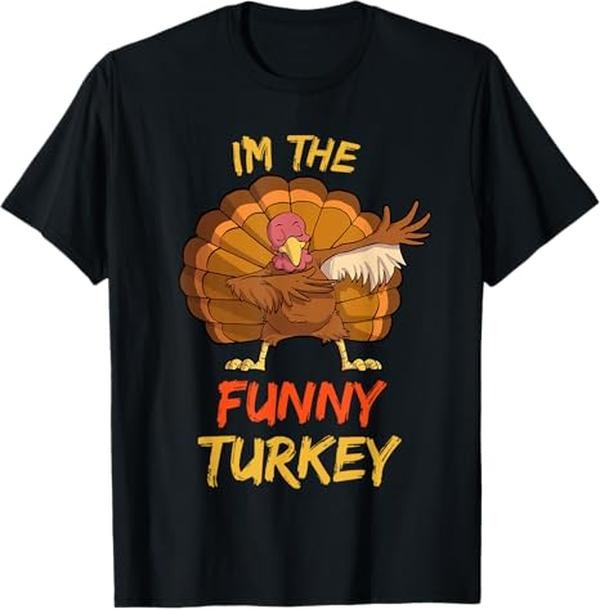 Funny Thanksgiving Shirts, Funny Turkey Matching Family Group Thanksgiving Party Pajama T-Shirt