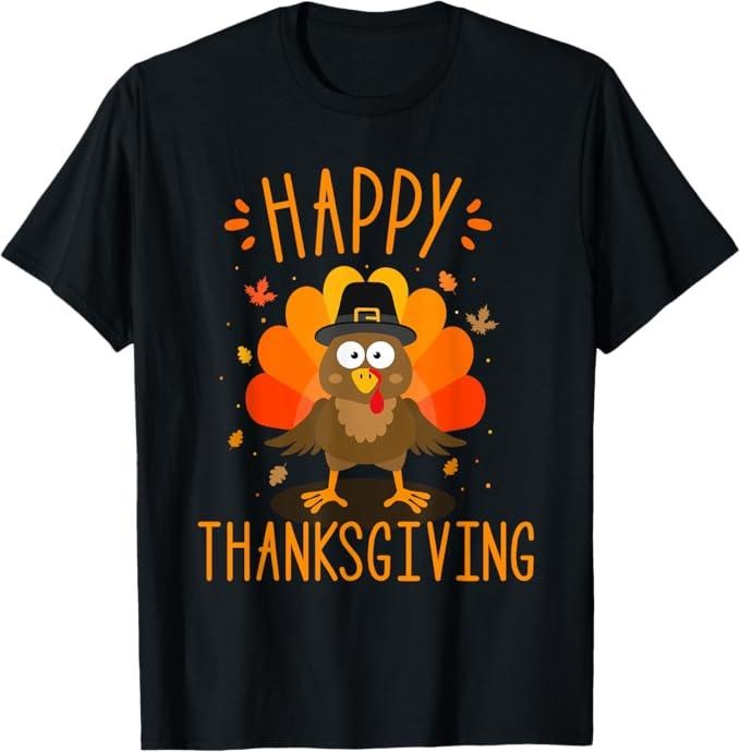 Funny Thanksgiving Shirts, Happy Thanksgiving for Turkey Day Family Dinner T-Shirt