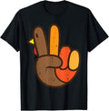 Funny Thanksgiving Shirts Peace Sign Turkey Hand Cool Thanksgiving Hippie Menswear Top T-Shirts, Hoodie, Sweatshirt