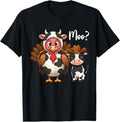 Funny Thanksgiving Shirts Turkey Moo Funny Thanksgiving Costume Menswear Top T-Shirts, Hoodie, Sweatshirt