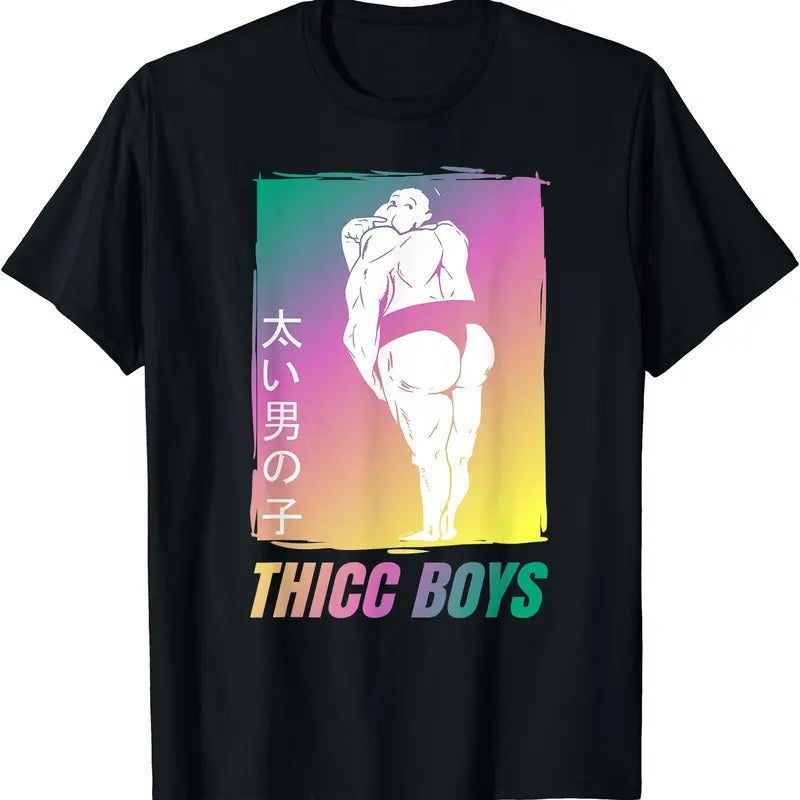 Funny Thicc Boys Squad Sumo TShirt For Anime Fans Hoodie, Sweatshirt | GrindPrints.com