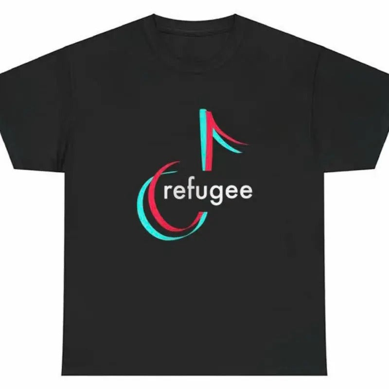 Funny Tiktok Refugee T-Shirt, Tiktok Drama Shirt, Trending 2025 Shirt Funny Hoodie, Sweatshirt | GrindPrints.com