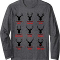 Funny Ugly Christmas Top Deer Hunter Santa's Reindeer Jerky Long Sleeve T-Shirt Hoodie, Sweatshirt | GrindPrints.com