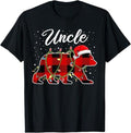 Funny Uncle Shirts, Gifts For Uncle, Red Buffalo Plaid Uncle Bear Pajama T-Shirt