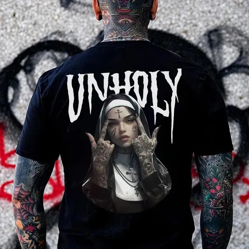 Funny Unholy Nun T-Shirt - hodiee sweater men and women Hoodie, Sweatshirt | GrindPrints.com